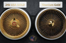 Titanium Gold vs 24K USA Gold Wire Wheels: Complete Guide for Lowriders, Donks & Luxury Builds