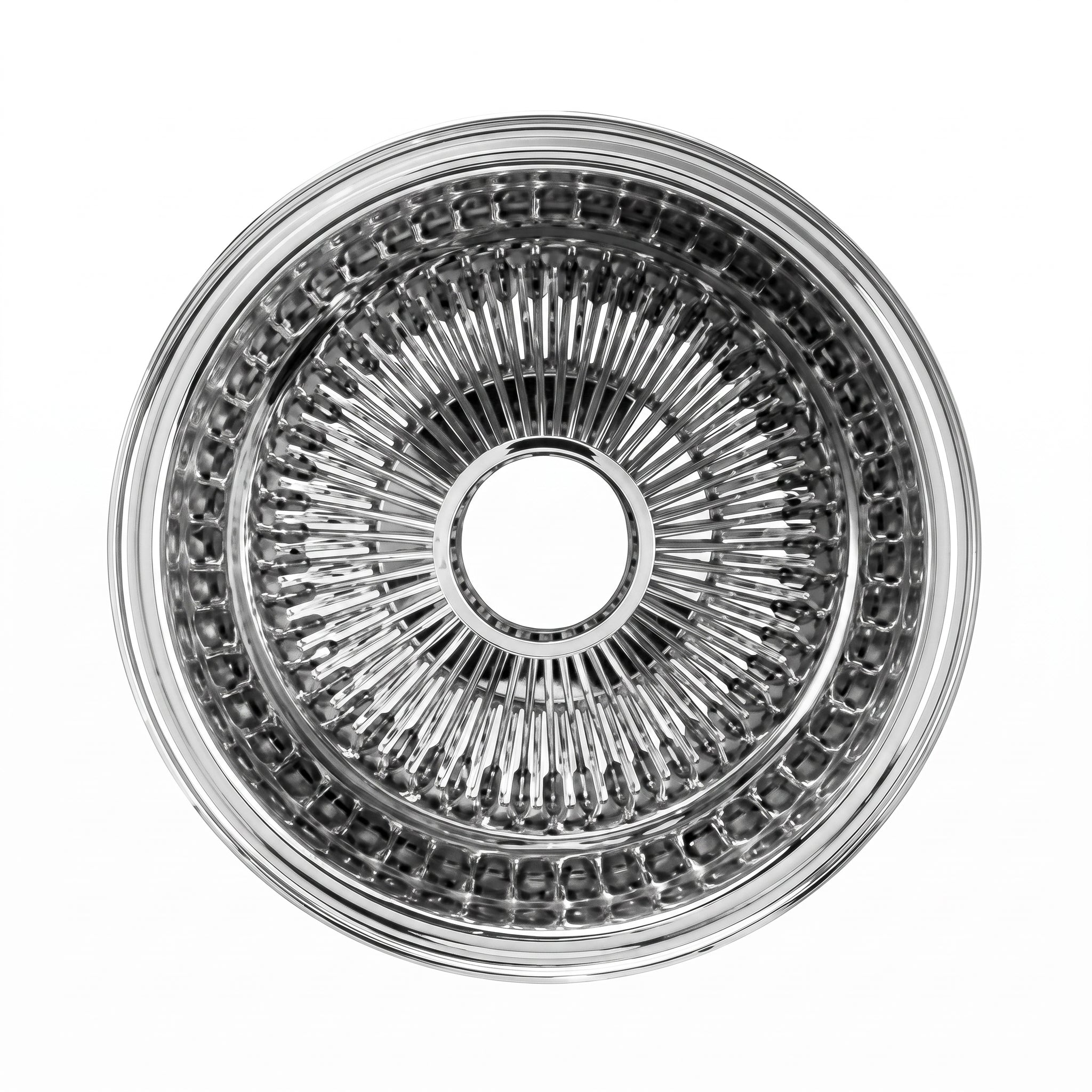 13x7 100 Spoke Straight Lace Revese Chrome
