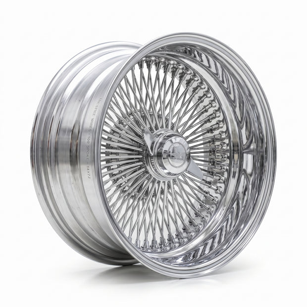 WIRE WHEELS 14X7 REVERSE CHROME 100 SPOKE