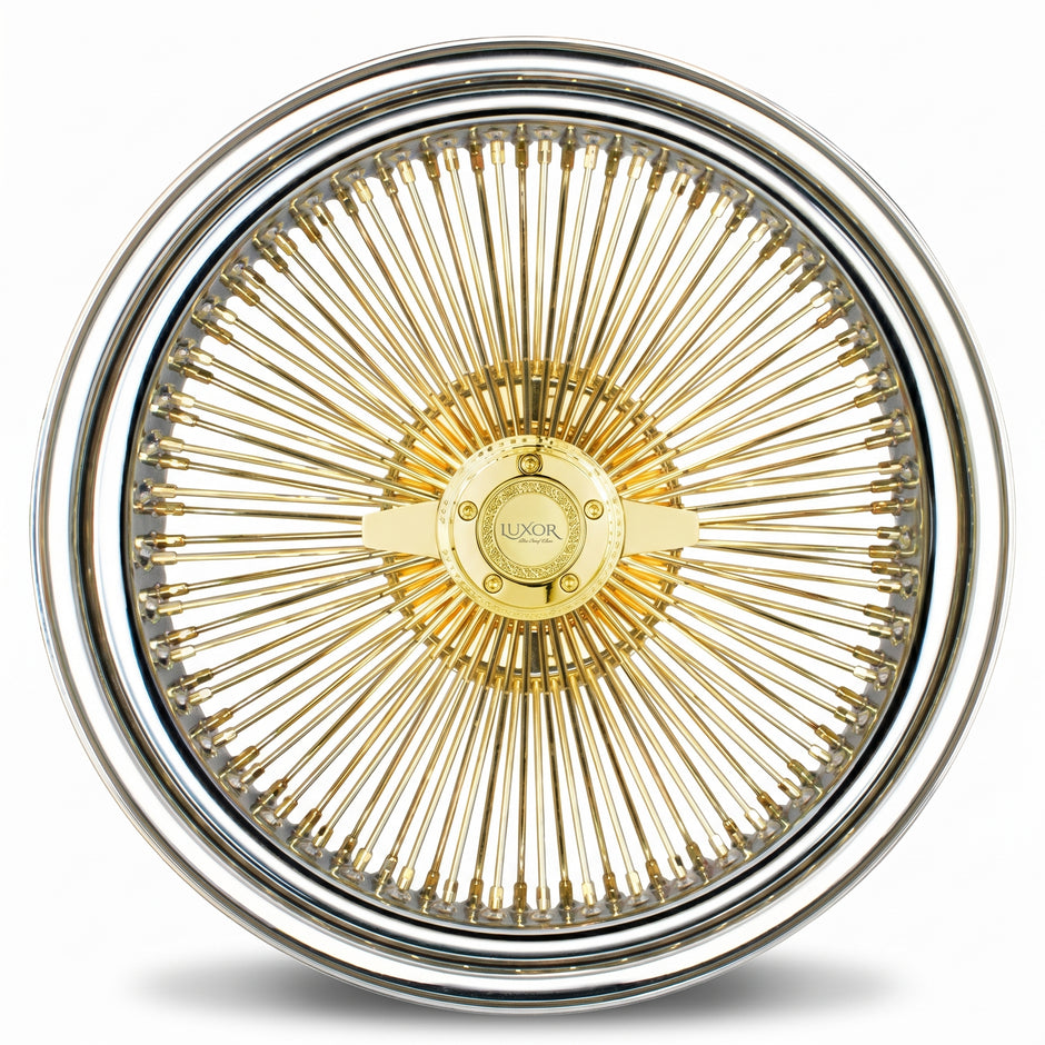 Luxor 20x8 100 Spoke Straight Lace Standard Gold Center