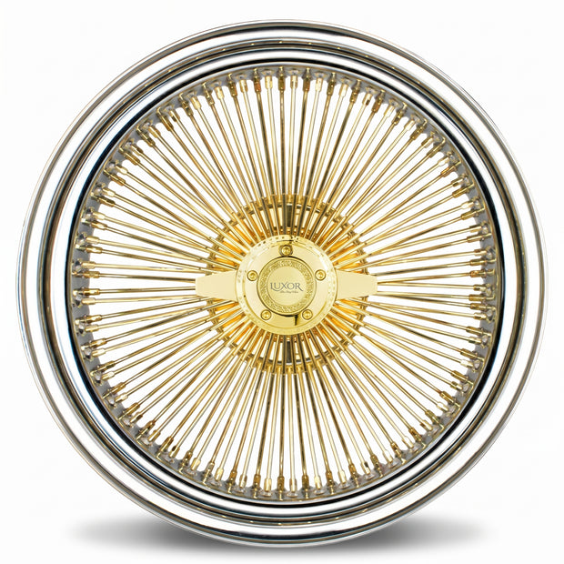 Luxor 20x8 100 Spoke Straight Lace Standard Gold Center