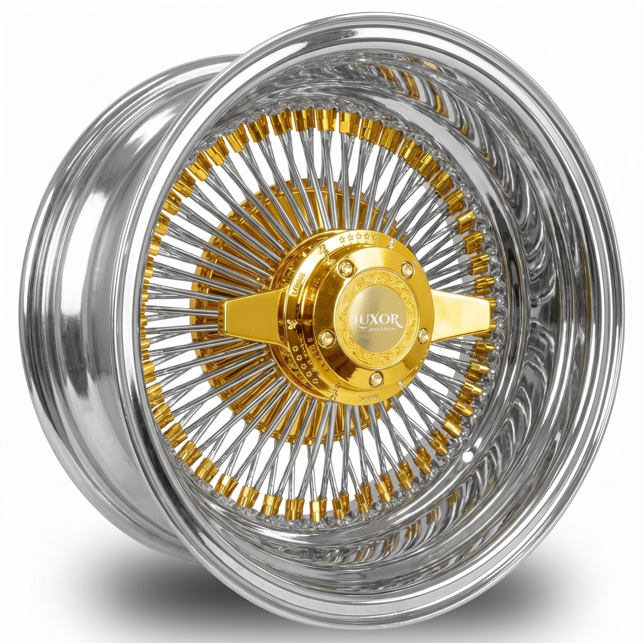 Luxor 13x7 100 Spoke Straight Reverse Triple Gold
