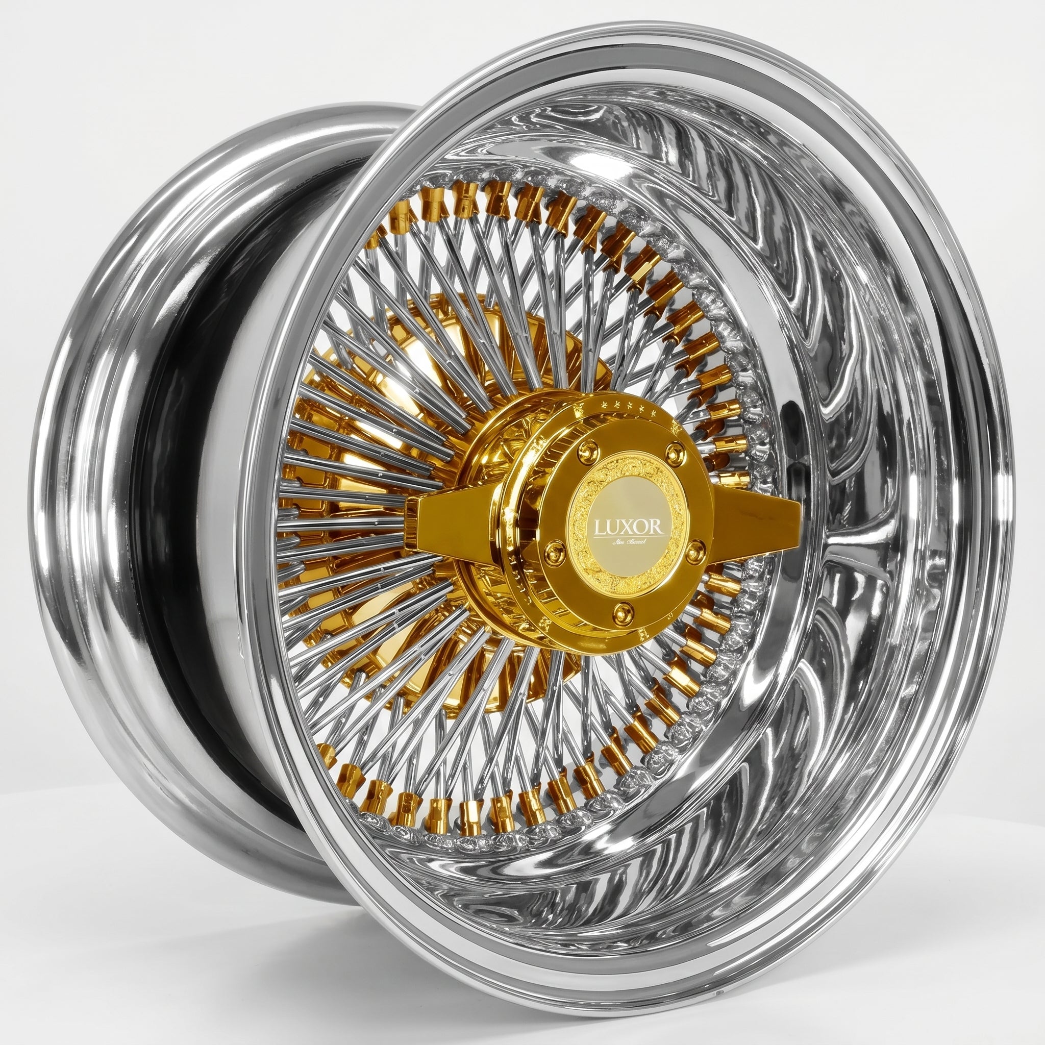 Luxor 13x7 100 Spoke Straight Reverse Triple Gold
