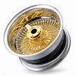 13x7 100 Spoke Straight Lace Reverse Gold Center
