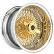 14x7 100 Spoke Straight Lace Reverse Gold Center