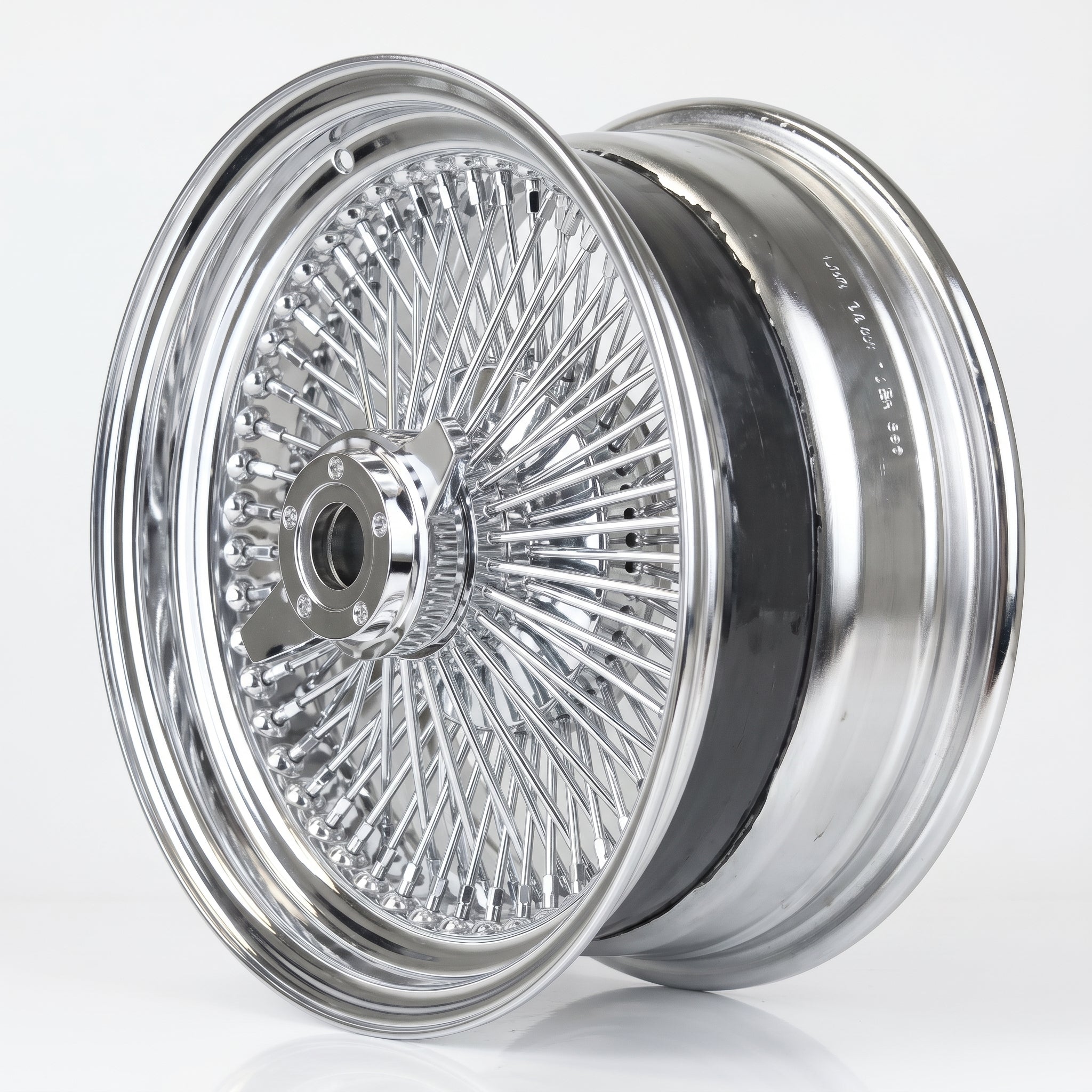 13x7 100 Spoke Straight Lace Standard Chrome