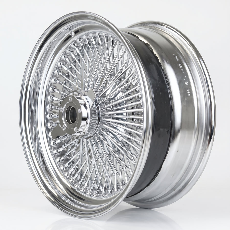 13x7 100 Spoke Straight Lace Standard Chrome