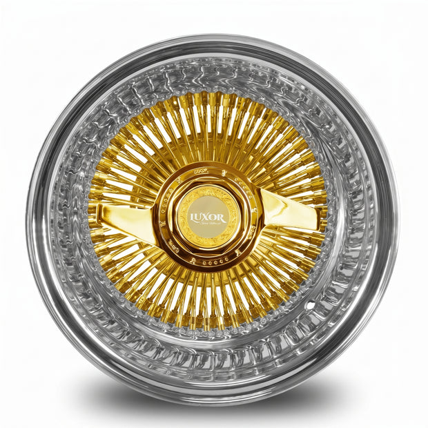 Luxor 14x7 100 Spoke Straight Lace Reverse Gold Center