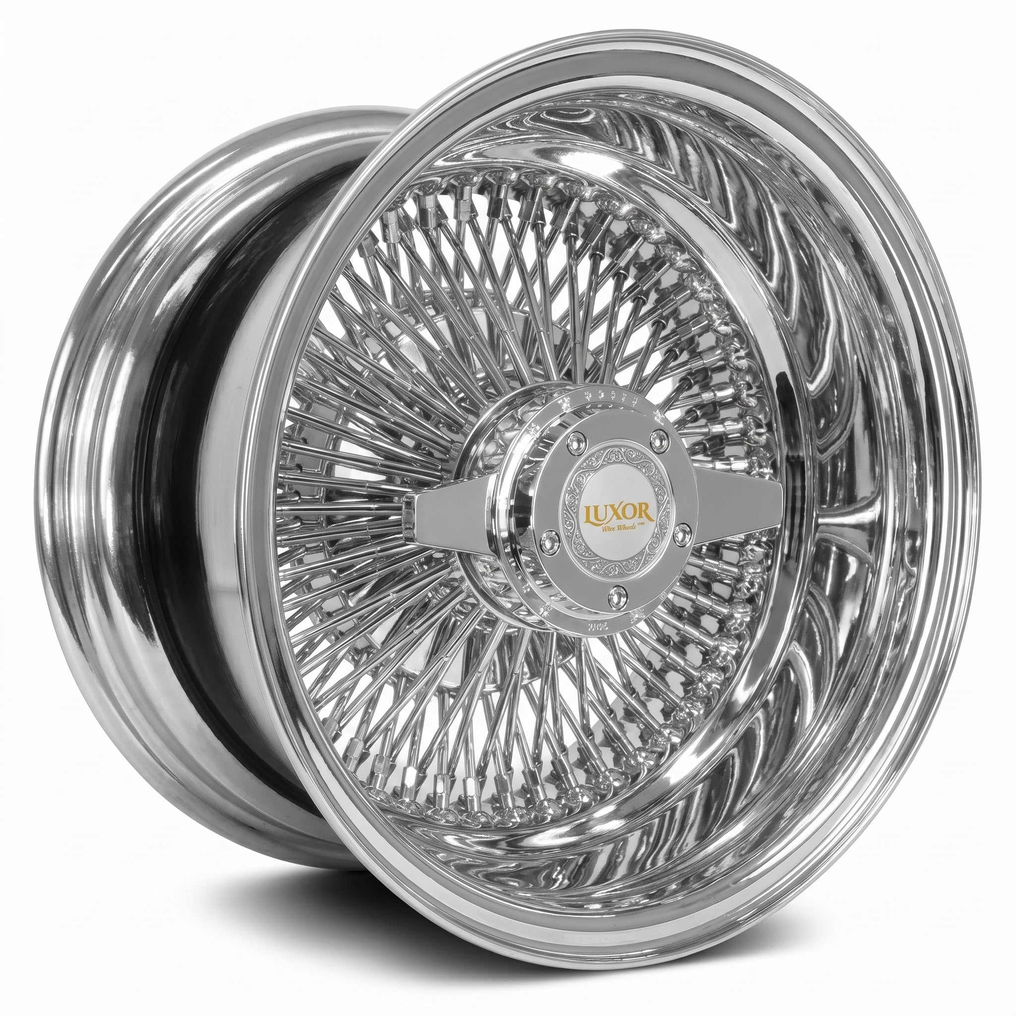 Luxor 13x7 100 Spoke Straight Lace Revese Chrome