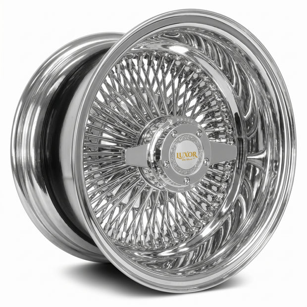 Luxor 14x7 100 Spoke Straight Lace Reverse Chrome