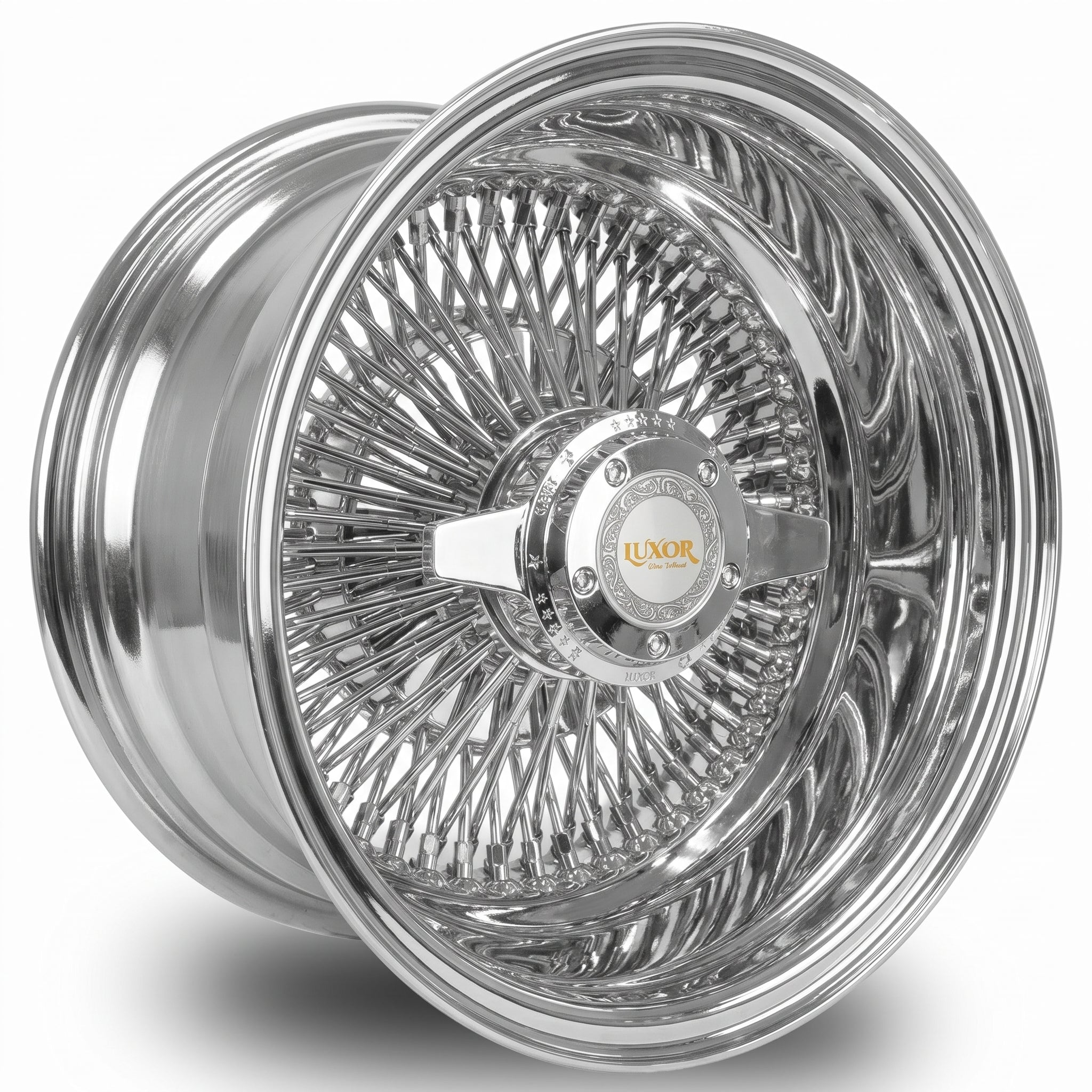 Luxor 14x7 100 Spoke Straight Lace Reverse Chrome