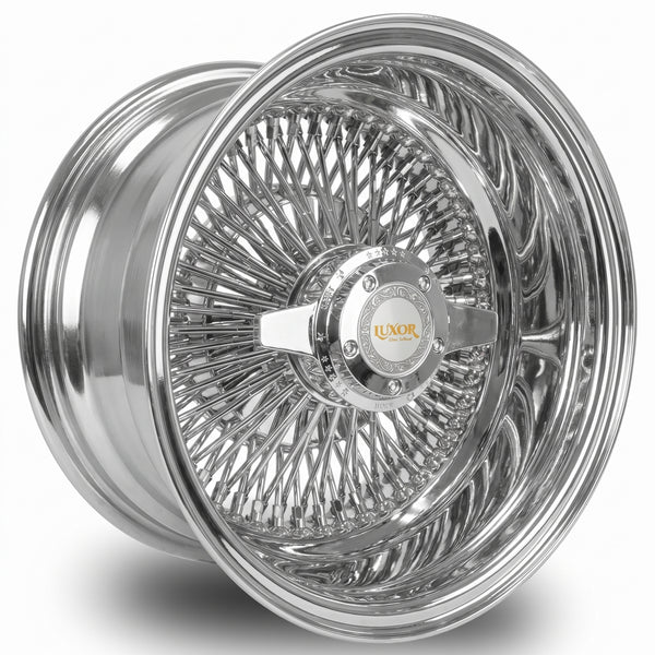 Luxor 17x9 100 Spoke Straight Lace Reverse Chrome