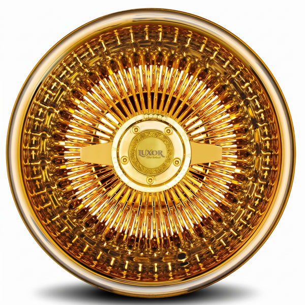 Luxor 17x9 100 Spoke Straight Lace Reverse All Gold