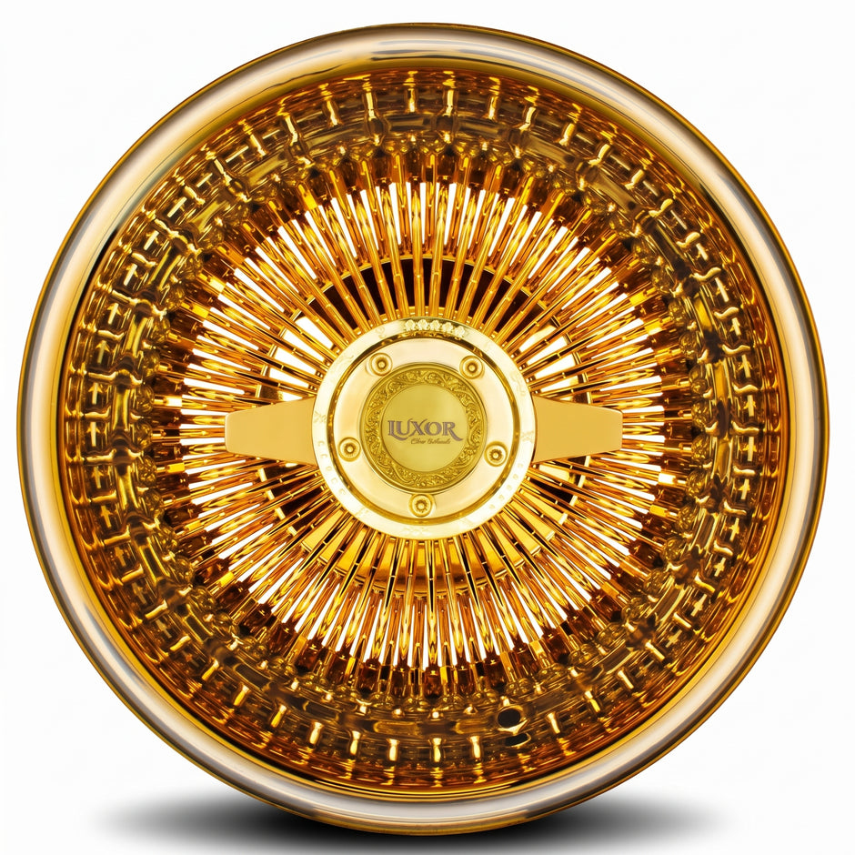 Luxor 17x9 100 Spoke Straight Lace Reverse All Gold