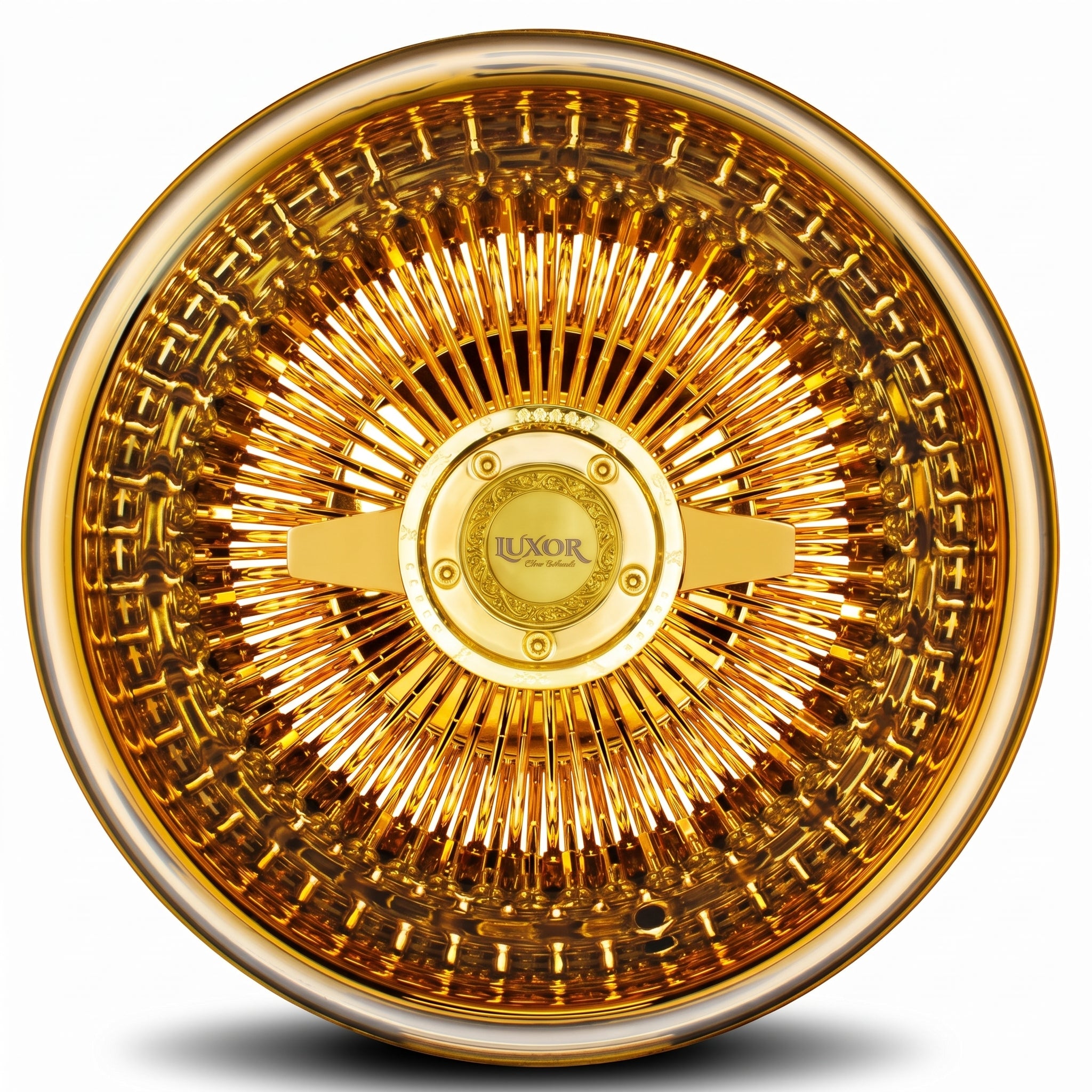 Luxor 14x7 100 Spoke Straight Lace Reverse All Gold