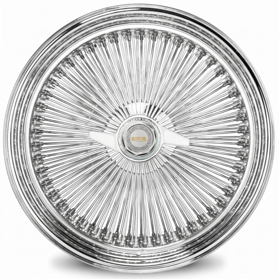 Luxor 22x8 150 Spoke Straight Lace Reverse Chrome