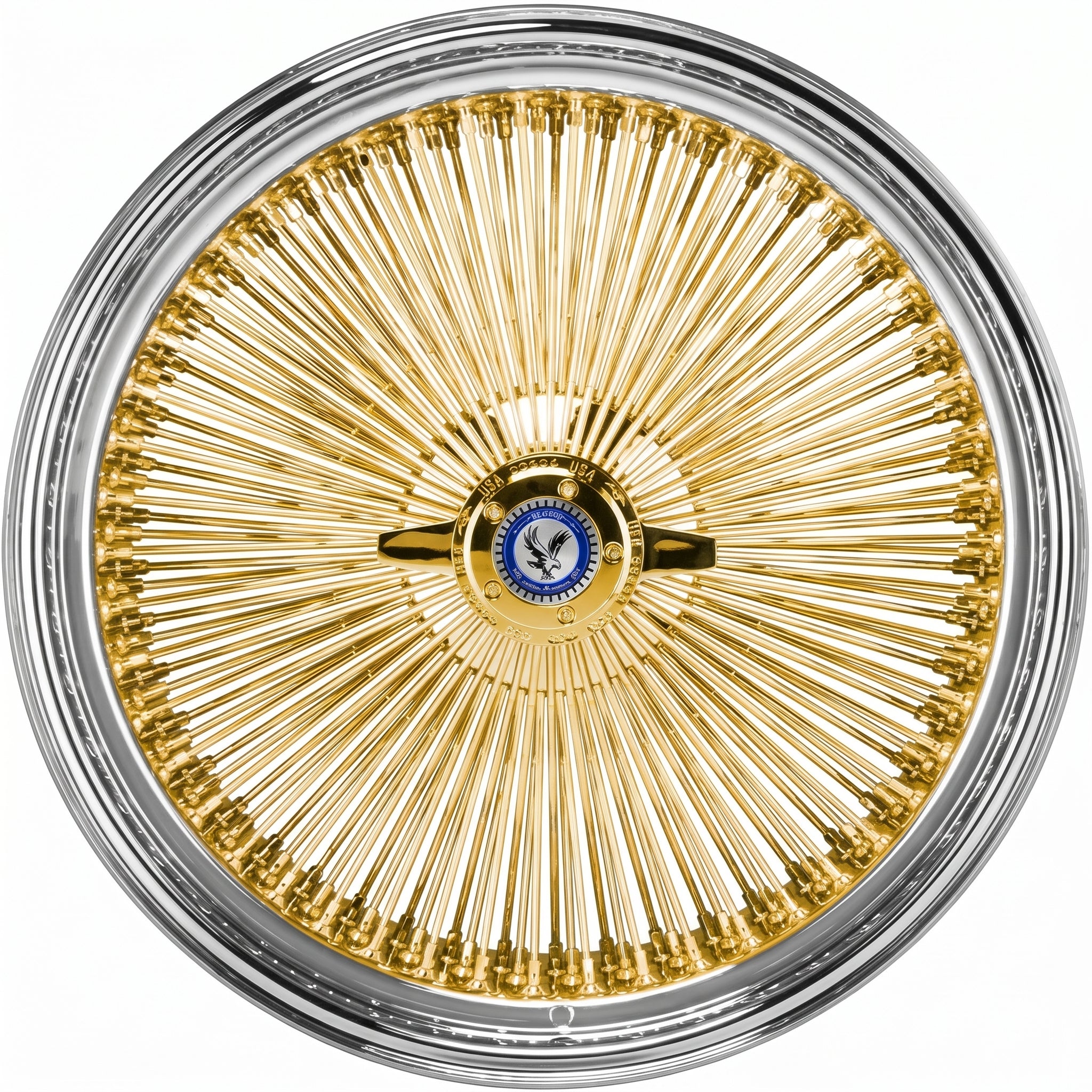 Luxor 20x8 150 Spoke Straight Lace Standard Gold Center