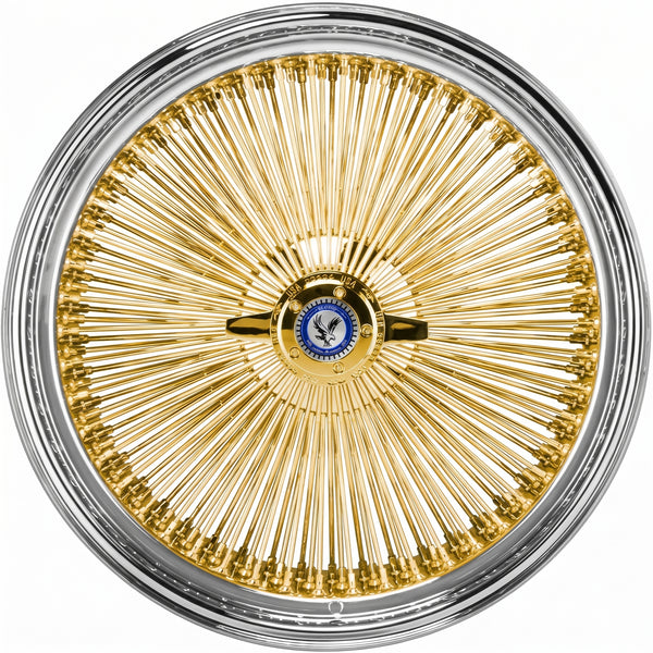 Luxor 20x8 150 Spoke Straight Lace Standard Gold Center