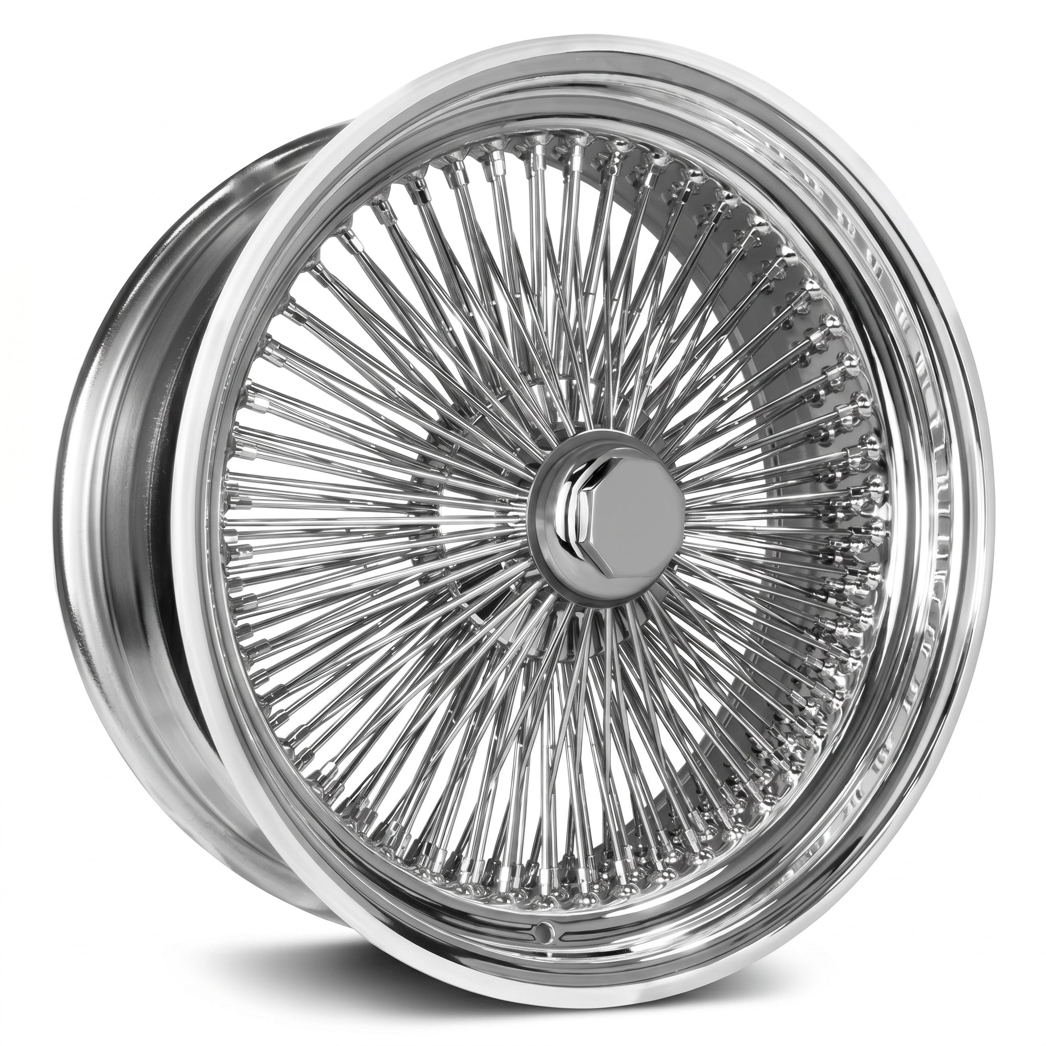 LUXOR 24X10 REV 204 SPOKE STRAIGHT LACE Standard Chrome