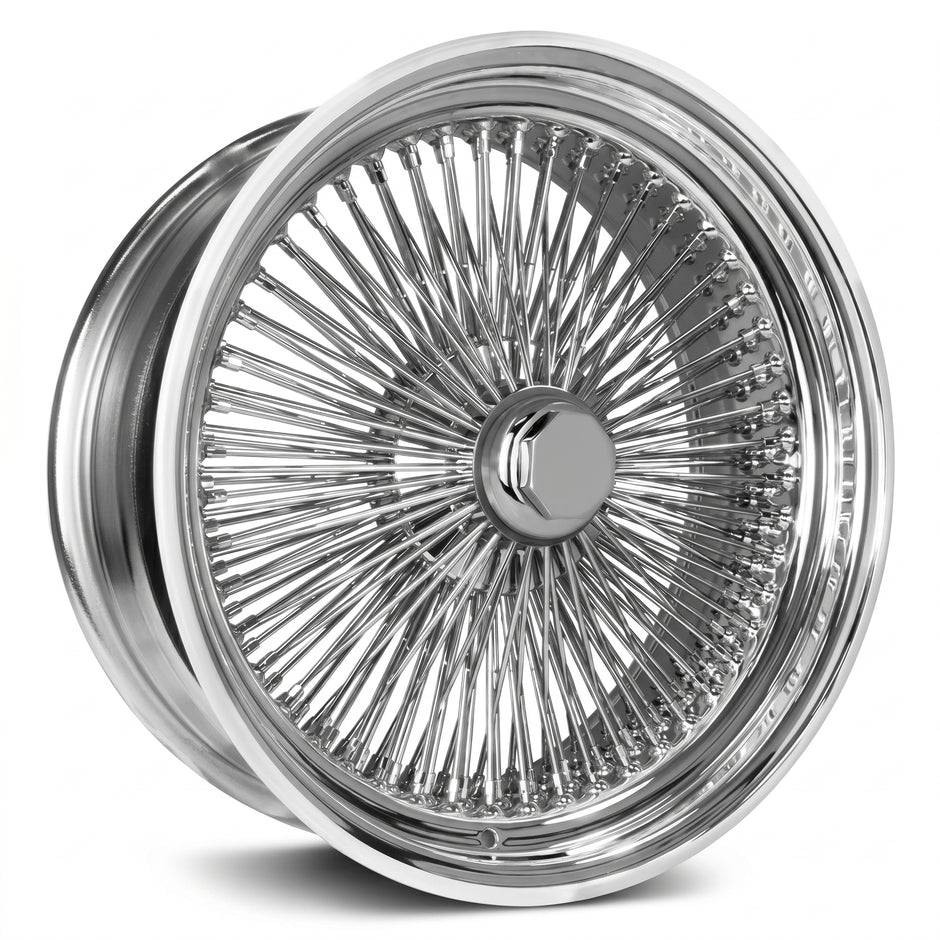 LUXOR 24X10 REV 204 SPOKE STRAIGHT LACE Standard Chrome