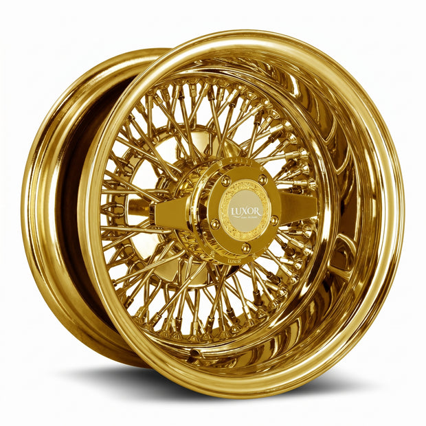 Luxor 13x7 72 Spoke Cross Lace Reverse All Gold