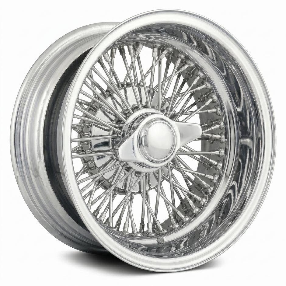 14x7 72 Spoke Straight Lace Reverse Chrome