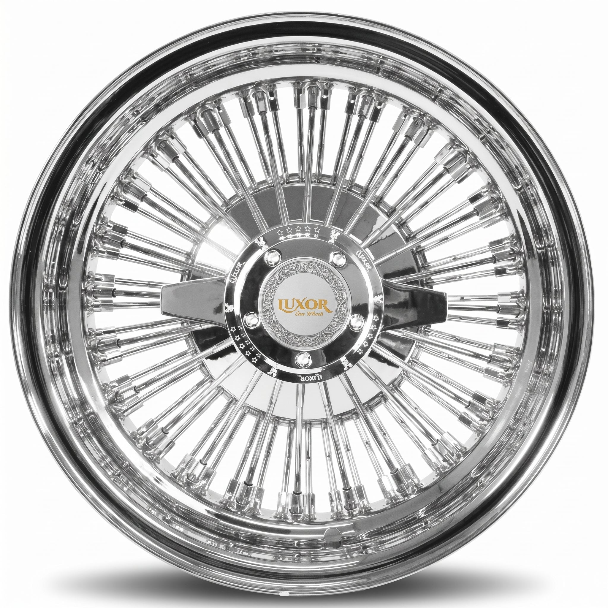 Luxor 14x7 72 Spoke Straight Lace Reverse Chrome