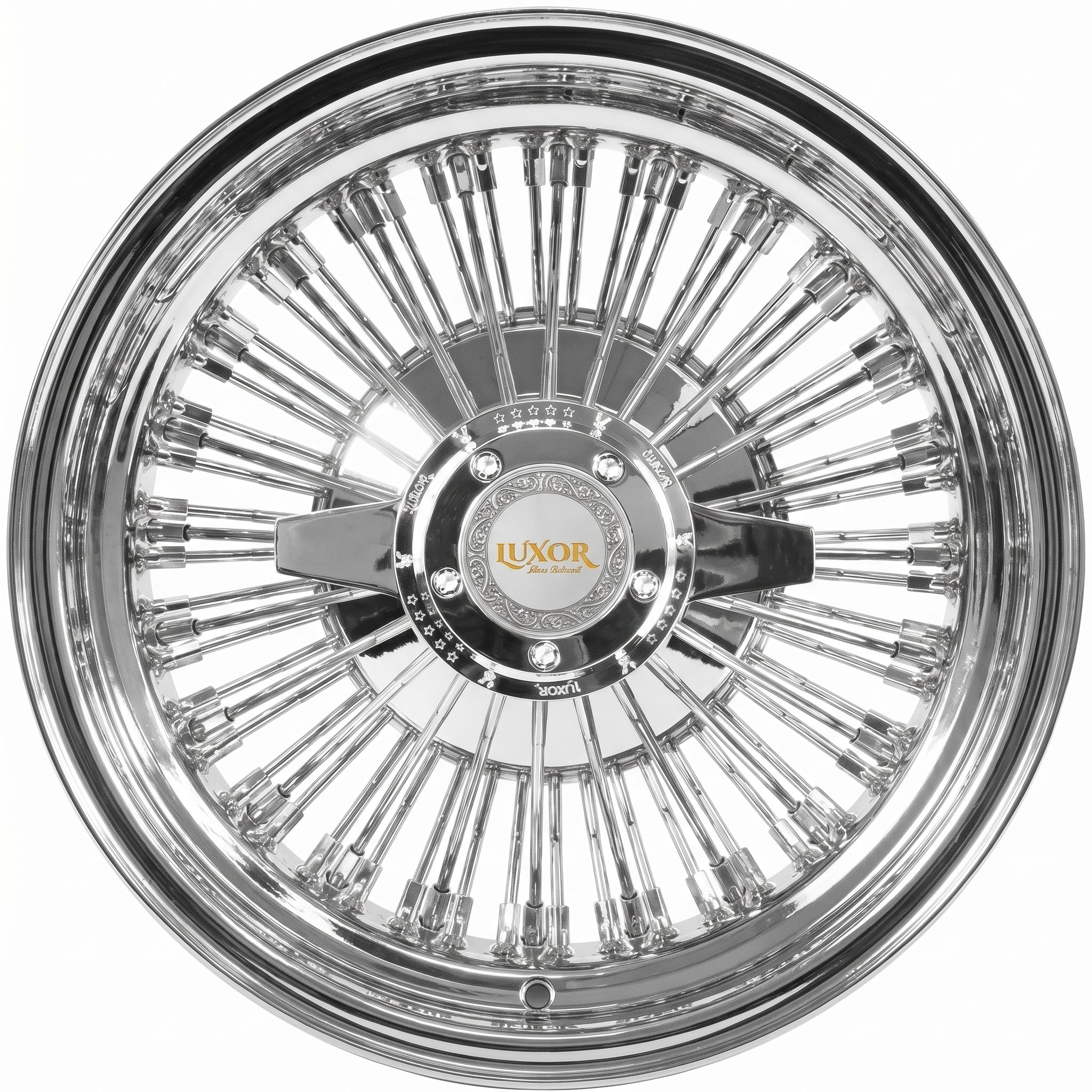 Luxor 15x7 100 Spoke Straight Lace Reverse Chrome