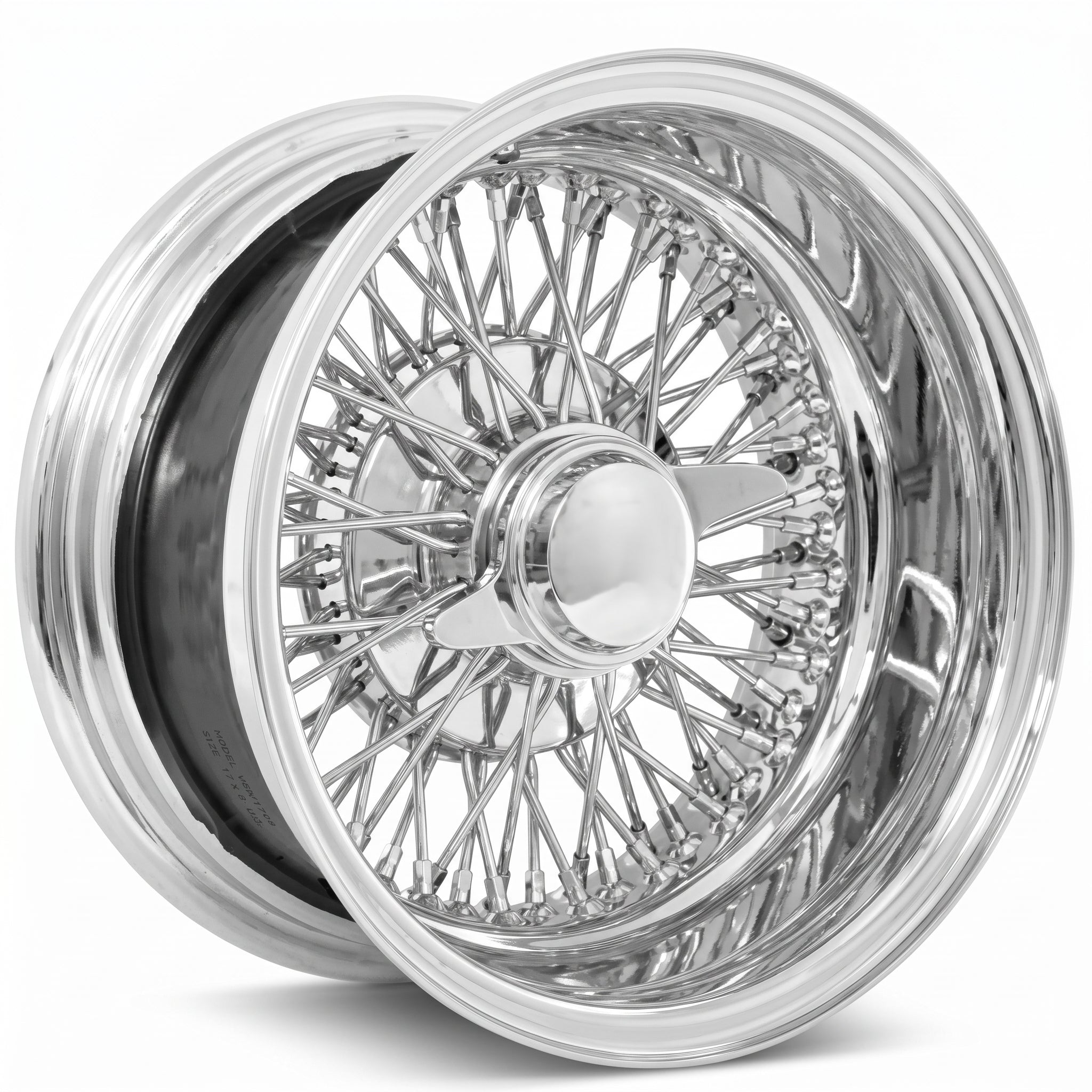 15X7 Standard Chrome 72 Spoke Lowrider Wire Wheels