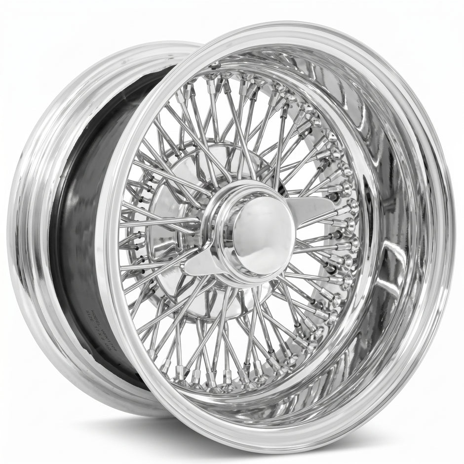 15X7 Standard Chrome 72 Spoke Lowrider Wire Wheels