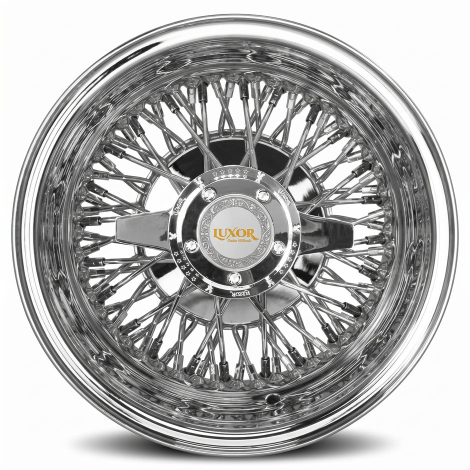 Luxor 13x7 72 Spoke Cross Lace Reverse Chrome