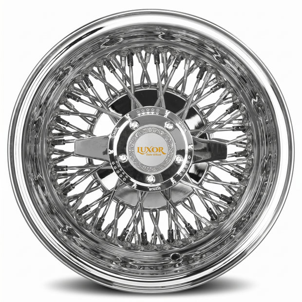 Luxor 13x7 72 Spoke Cross Lace Reverse Chrome