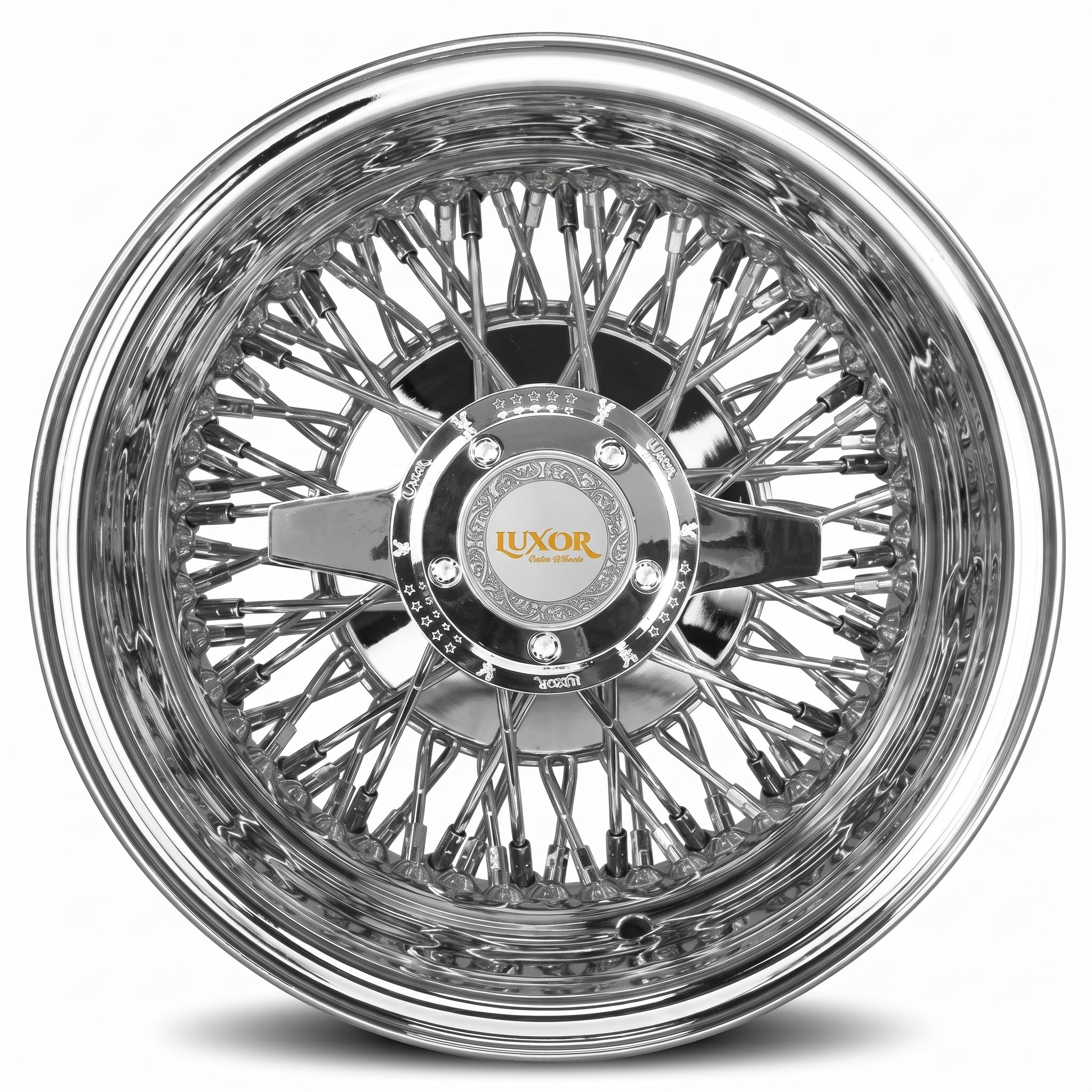 Luxor 14x7 72 Spoke Cross Lace Reverse Chrome