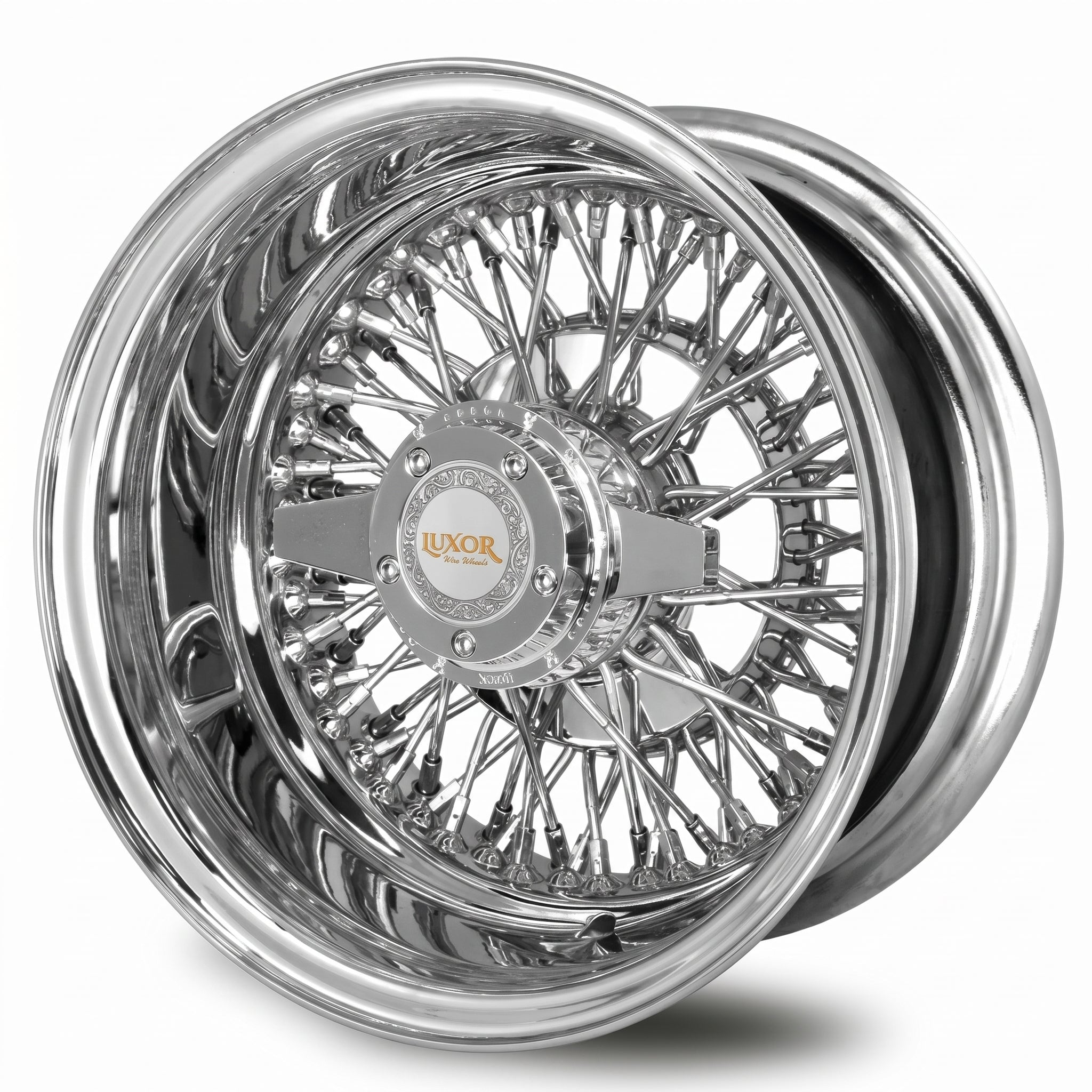 Luxor 13x7 72 Spoke Cross Lace Reverse Chrome