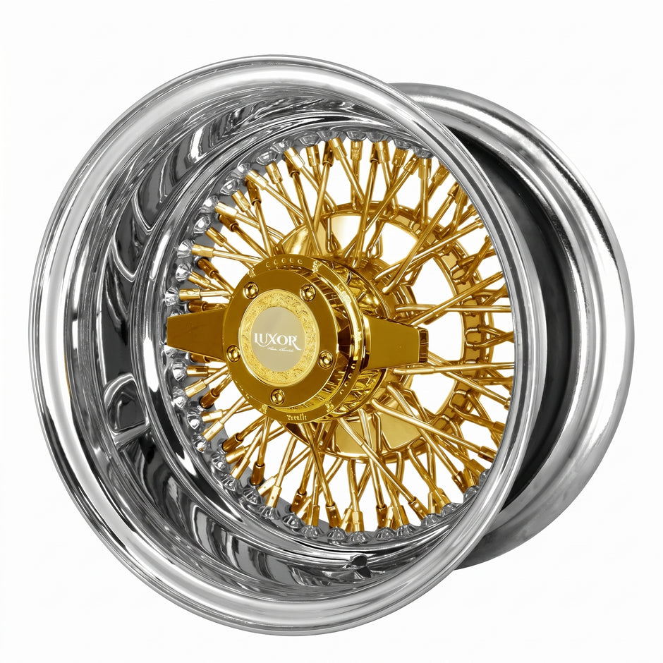 Luxor 14x7 72 Spoke Straight Lace Reverse Gold Center