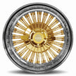 Luxor 13x7 72 Spoke Straight Lace Reverse Gold Center