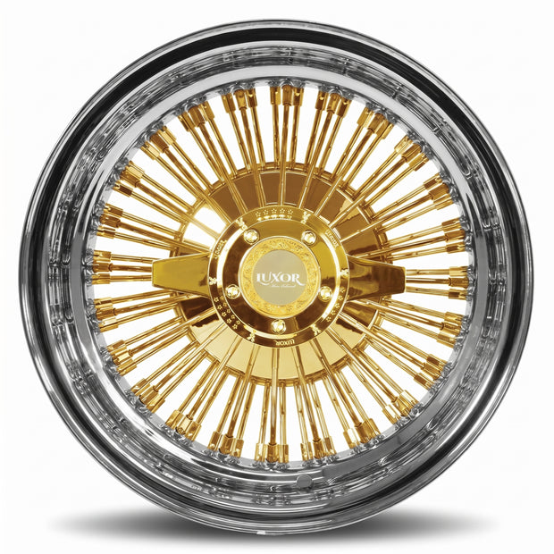 Luxor 13x7 72 Spoke Straight Lace Reverse Gold Center