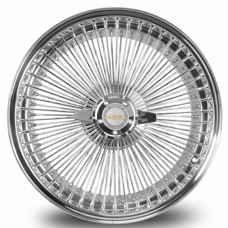 Luxor 20x8 FWD 100 Spoke Straight Lace Chrome