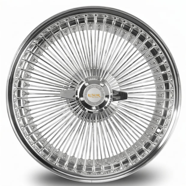 Luxor 18x8 FWD 100 Spoke Straight Lace Chrome