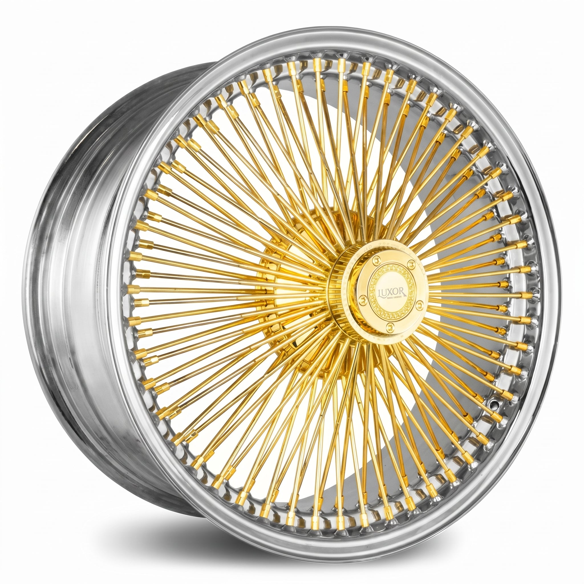 Luxor 20x8 Fwd 100 Spoke Straight Lace Gold Center