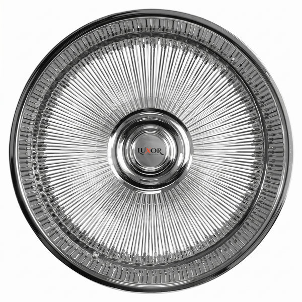 26 Spoke 180 Straight Lace Forged Alloy Wheel All Chrome with Floating Luxor Caps