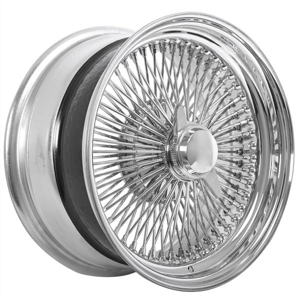 WIRE WHEELS 17X8 STANDARD 100 SPOKE S/L CHROME